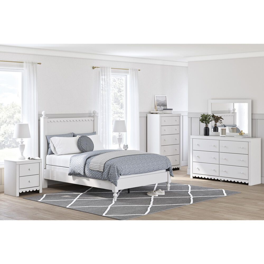 Ashley Mollviney Full Panel Bed in Matte White, , large