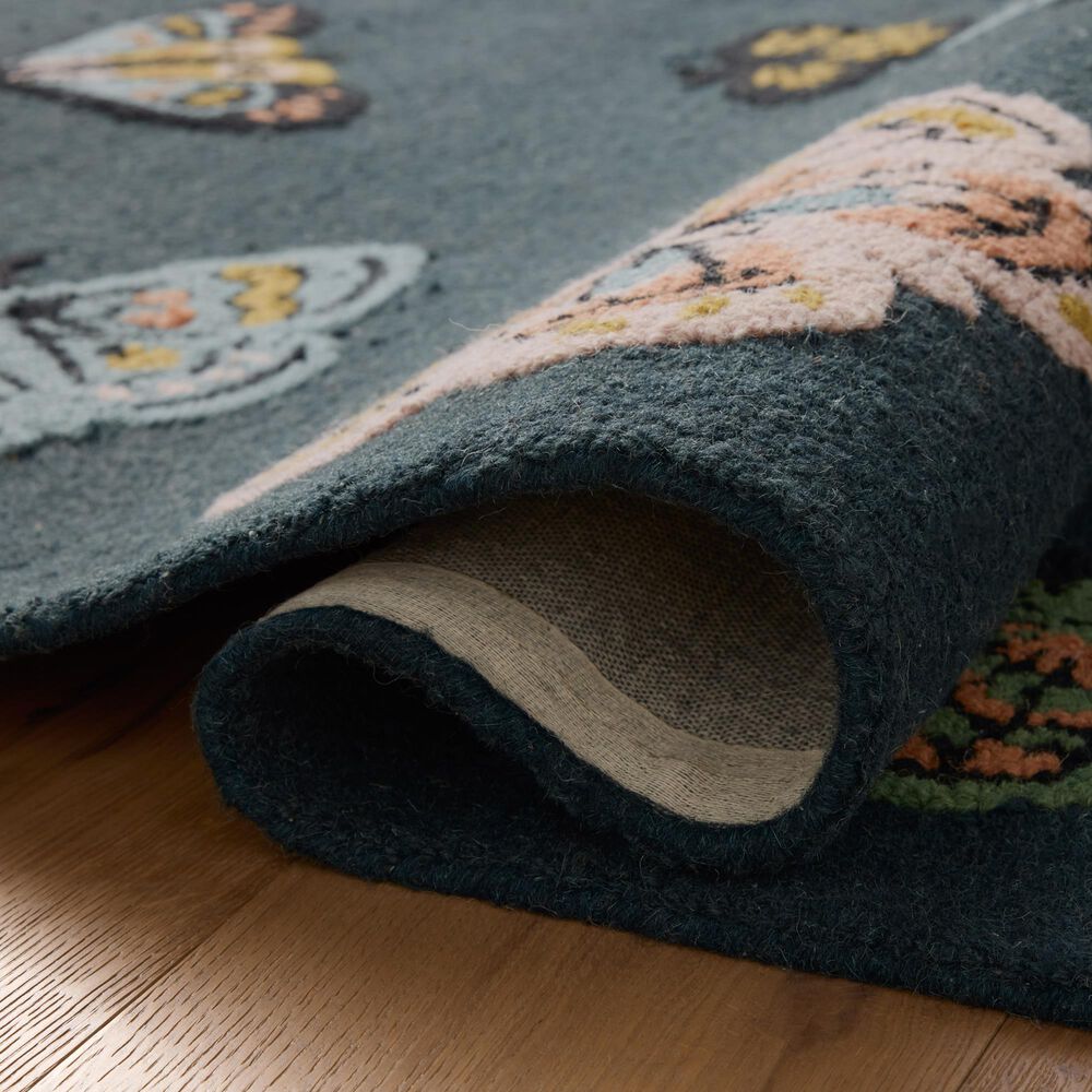 Rifle Paper Co. x Loloi Highgrove Teal 2&#39;3&quot; x 3&#39;9&quot; Area Rug, , large