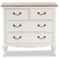 Baxton Studio Amalie 4-Drawer Accent Storage Cabinet in White and Oak, , large