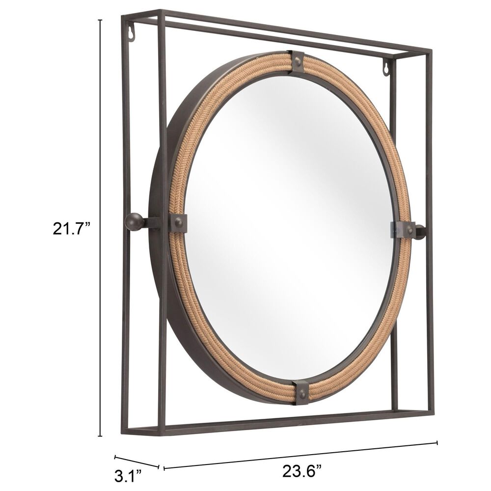 Zuo Modern Capell Mirror in Gray, , large
