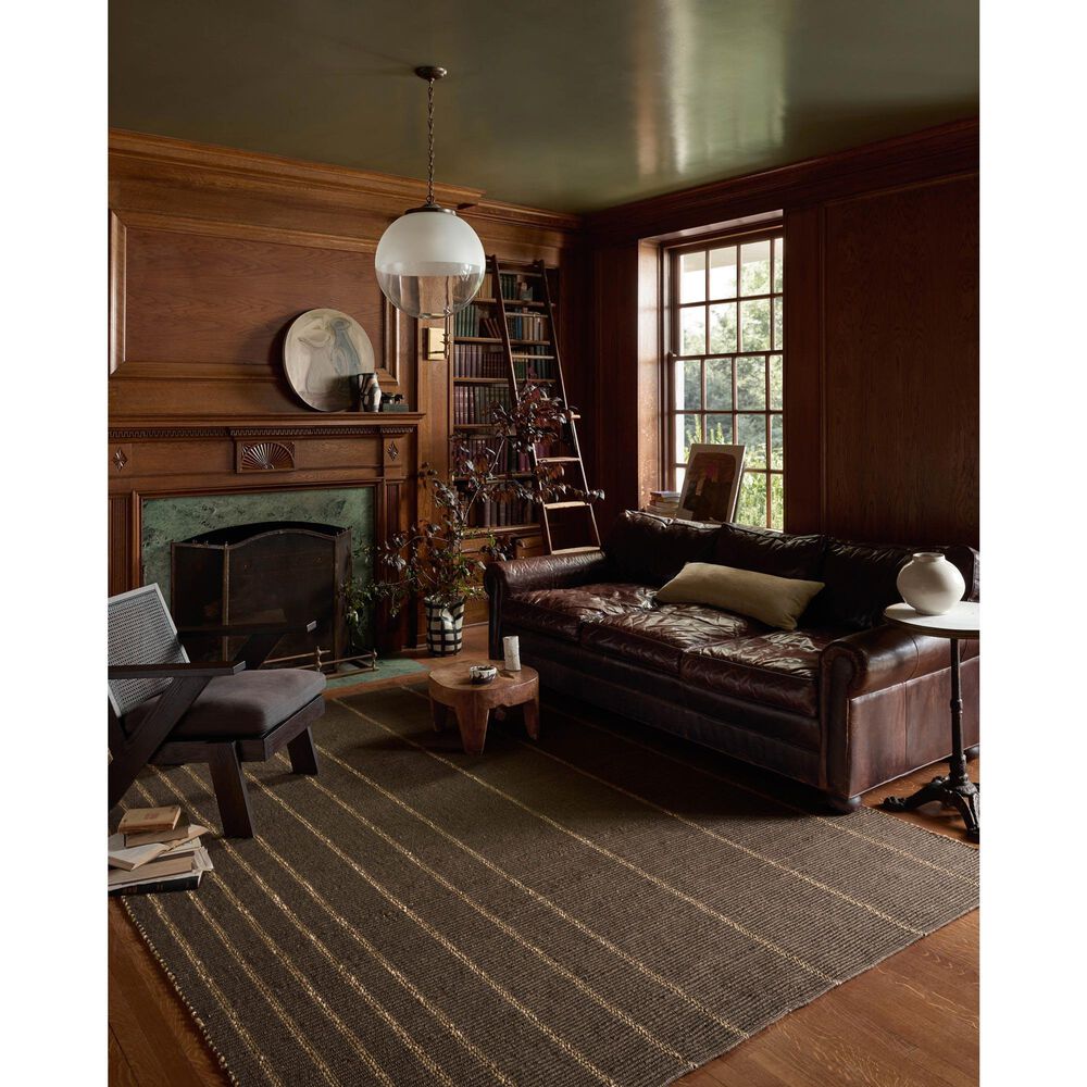 Loloi Weatherstaff Espresso and Natural 3'6" x 5'6" Area Rug, , large