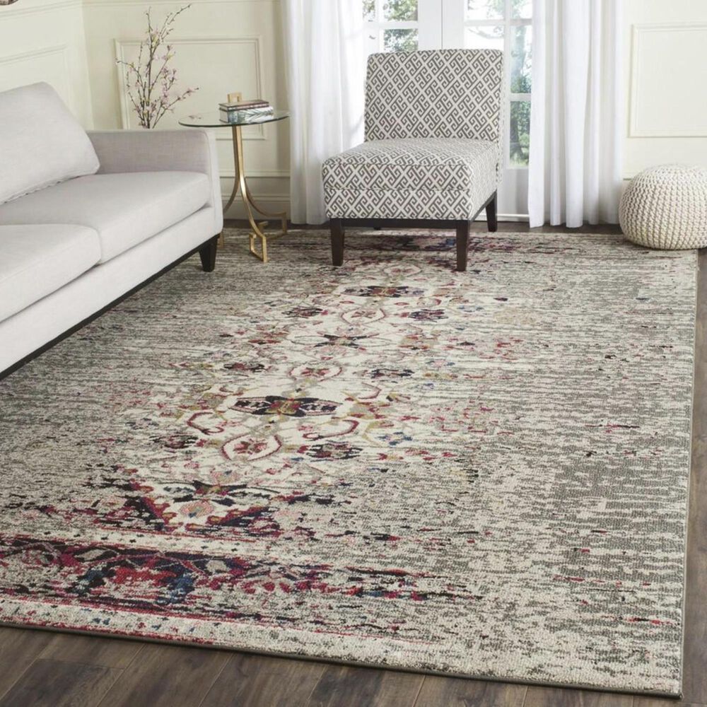Safavieh Monaco MNC209T-1115 11" x 15" Grey/Ivory Area Rug, , large