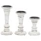 Maple and Jade 6", 8", 10" Decorative Candle Holder in White (Set of 3), , large