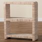 Baxton Studio Lucy 35" Bohemian Bookcase with Open Shelves in Natural, , large
