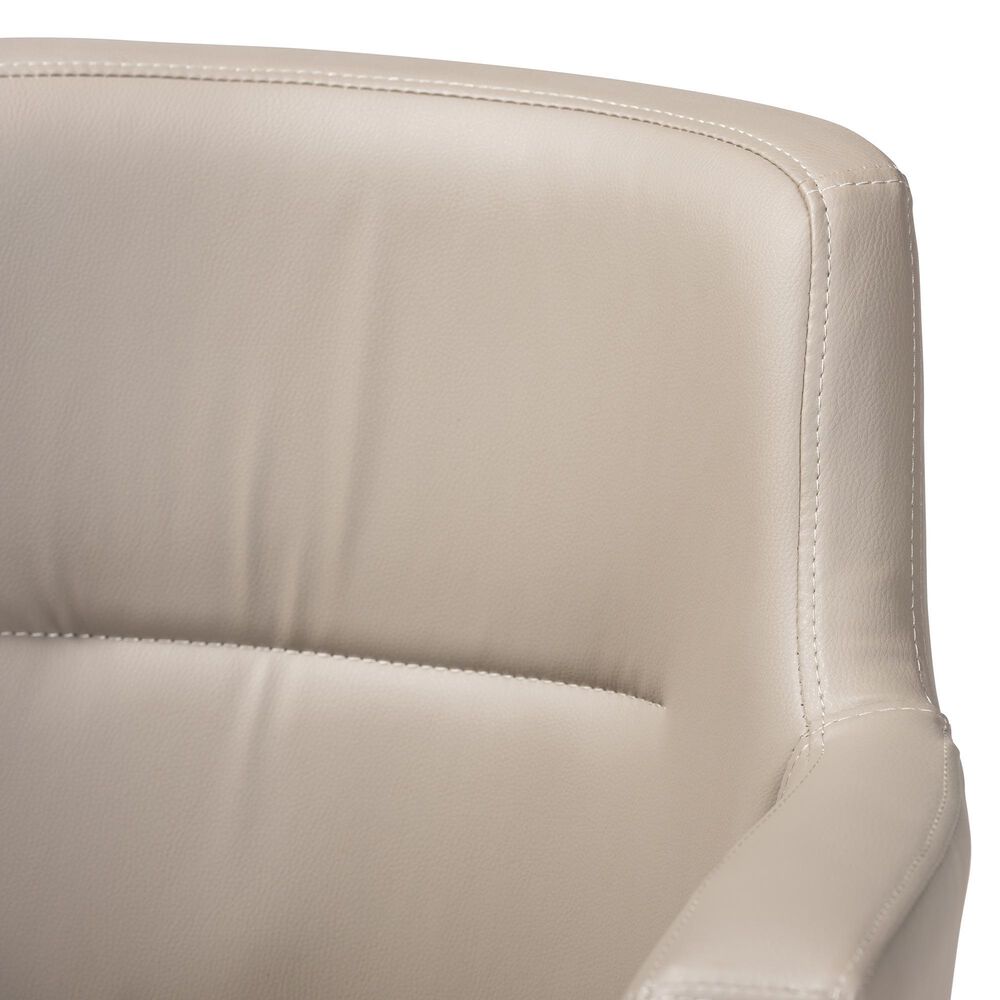 Baxton Studio Martine Dining Chair in Beige/Gold, , large