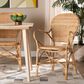 Baxton Studio Genna Arm Chair in Natural Brown, , large