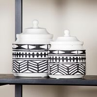 Maple and Jade Jar in Black (Set of 2)