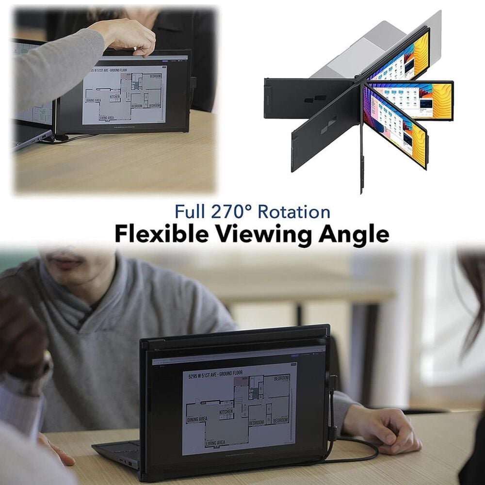 Mobile Pixels Duex Plus DS 13.3" Portable FHD IPS Monitor in Black, , large