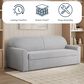 Lifestyle Solutions Willow Stationary Convertible Sofa in Light Gray, , large