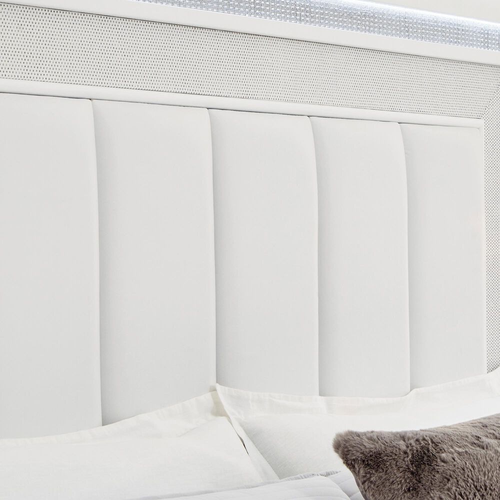 Millenium Chalanna 5-Piece Queen Bedroom Set in White Lacquer, , large