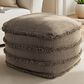 LR Home 18" Square Striped Pouf in Brown, , large