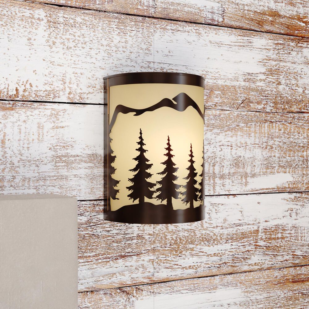 Vaxcel Yosemite 1-Light Tree Wall Sconce in Burnished Bronze, , large