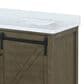 Lexora Home Marsyas 84" Double Bathroom Vanity in Rustic Brown with 2 cm White Cultured Marble Top and Rectangular Sinks, , large