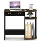 HOMLUX 32" Computer Desk with Two Drawers in Columbia Walnut and Black, , large