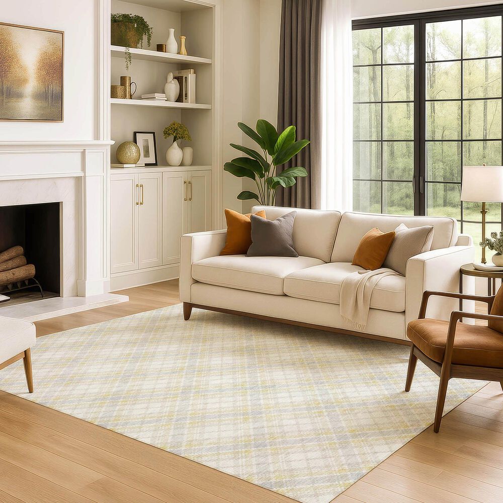Dalyn Rug Company Soft Essentials Plaid Wheat 8' x 10' Indoor/Outdoor Area Rug, , large