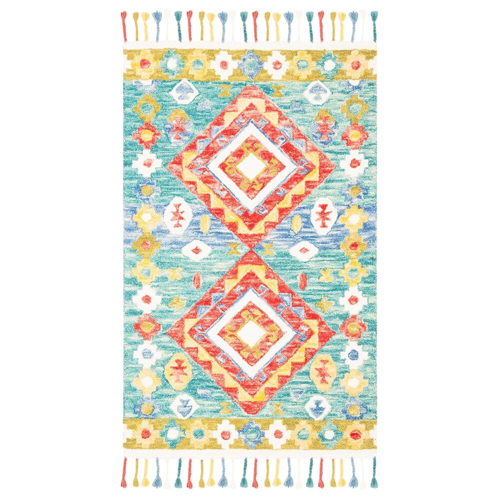 Safavieh Aspen 3' x 5' Green and Red Area Rug, , large