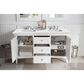 James Martin Vanities Palisades 60" Double Bathroom Vanity in Bright White with 3 cm Ethereal Noctis Quartz Top and Rectangular Sinks, , large
