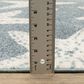 ROW by Oriental Weavers Quinn Starfish Blue and Ivory 5"3" x 7" Area Rug, , large