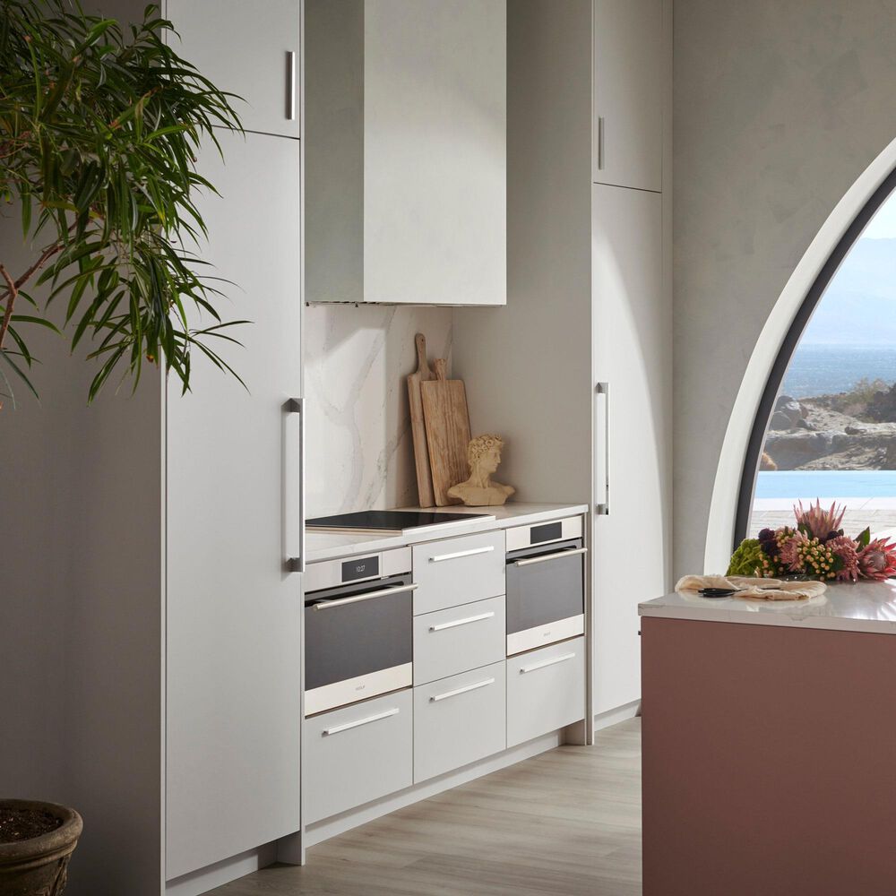 Wolf Appliances 24" E Series Transitional Drop-Down Door Speed Oven in Stainless Steel, , large