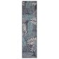 Nourison Garden Oasis GOA02 Navy 2" x 6" Indoor/Outdoor Runner, , large