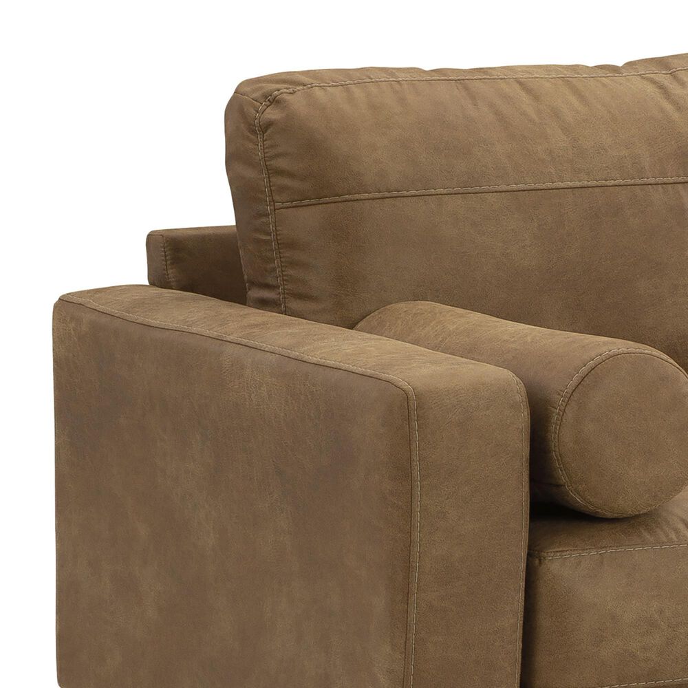 Ashley Telora Stationary Loveseat in Caramel, , large