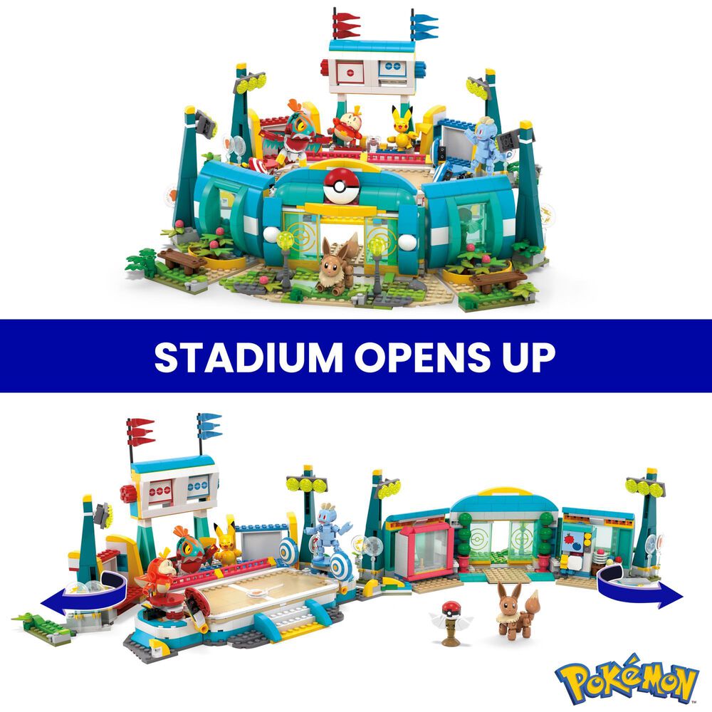 Mattel Pokemon Traning Stadium Building Set in Multicolor, , large