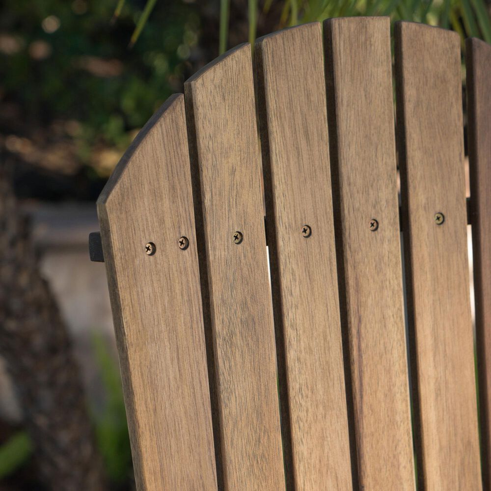 Hearth and Haven Outdoor Acacia Wood Adirondack Barstool in Natural Stained (Set of 2), , large