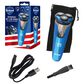 Barbosal Wet Rotary Shaver with LCD Display in Black and Blue, , large