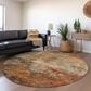 Dalyn Rug Company Nouveau NV24 8" Round Khaki Indoor/Outdoor Area Rug, , large