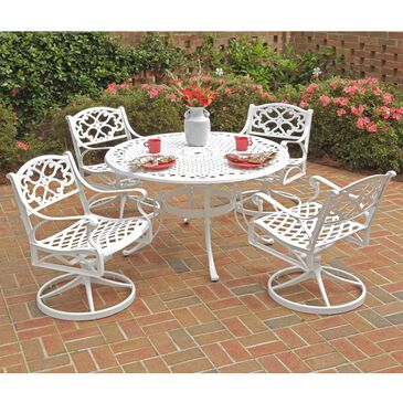Homestyles Sanibel 42" 5-Piece Dining Set without Cushions in White, , large