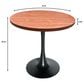 Leisuremod LeisureMod Bristol Dining table, Black Base with 36 Round Cognac Brown MDF top, , large