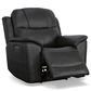 Flexsteel Crew 2-Piece Leather Power Reclining Living Room Set in Raven, , large