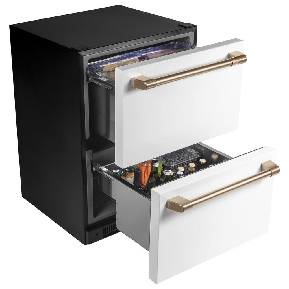 Cafe 5.7 Cu. Ft. Built-In Dual-Drawer Refrigerator in Matte White, , large