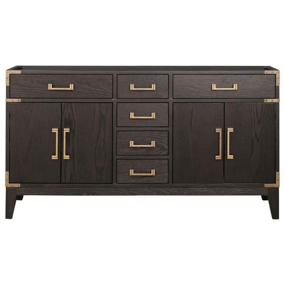 Lexora Home Laurel 60&quot; Double Bathroom Vanity in Brown Oak with White Quartz Top and Rectangular Sinks, , large