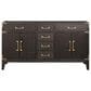 Lexora Home Laurel 60" Double Bathroom Vanity in Brown Oak with White Quartz Top and Rectangular Sinks, , large