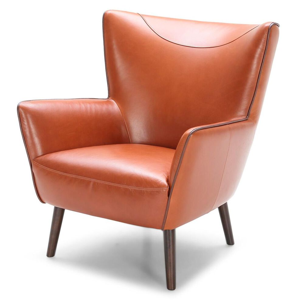 Interlochen Leather Chair in Madrid Orange, , large