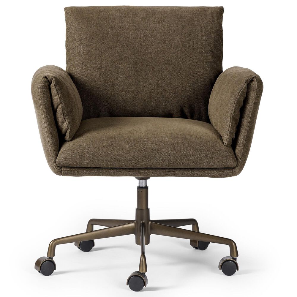 Four Hands Salerno Desk Chair in Antique Brass, , large