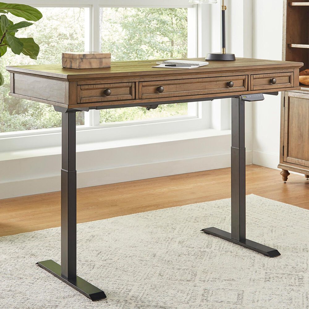 Riva Ridge Hensley 60" Adjustable Lift Desk Top in Honey, , large