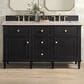 James Martin Vanities Lorelai 60" Double Vanity in Black Onyx with 3 CM Eternal Jasmine Pearl Quartz Top, , large