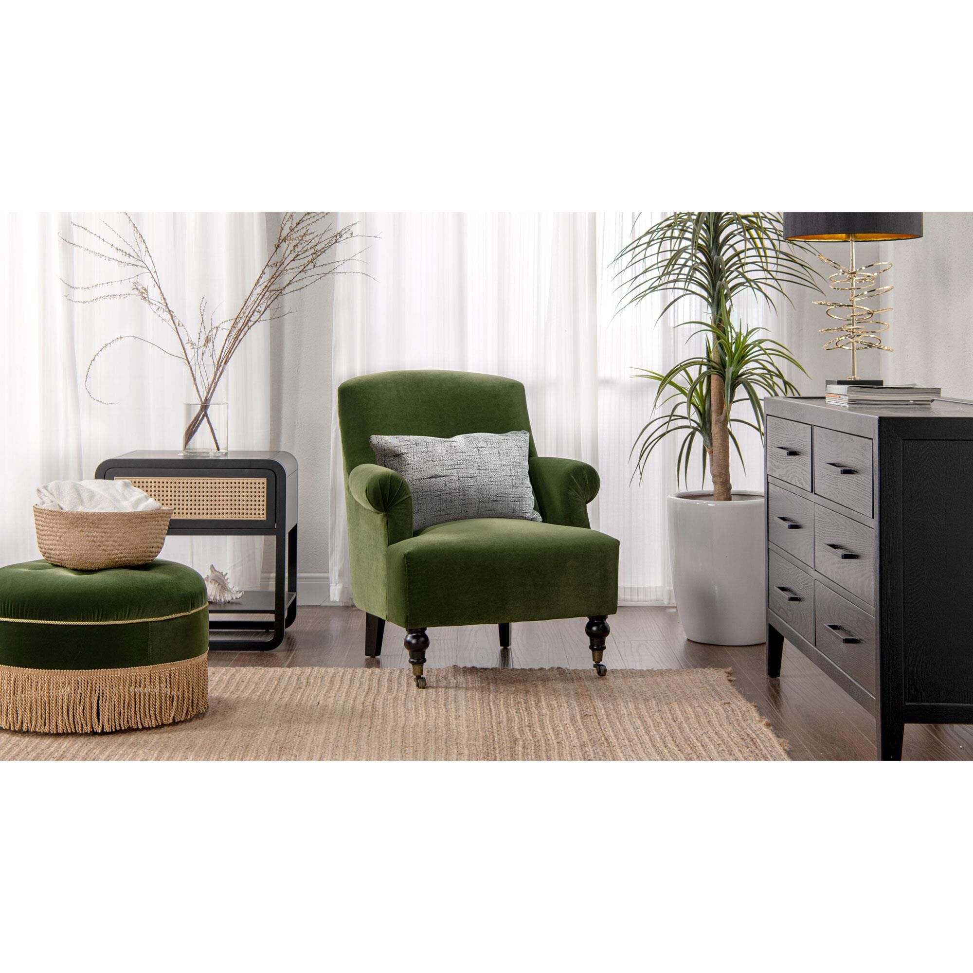 Jennifer Taylor Home Eloise Accent Chair in Olive Green