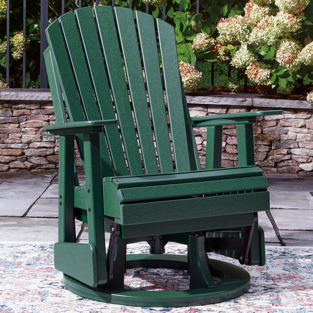 Ashley Shell Beach Patio Swivel Glider Chair in Green, , large