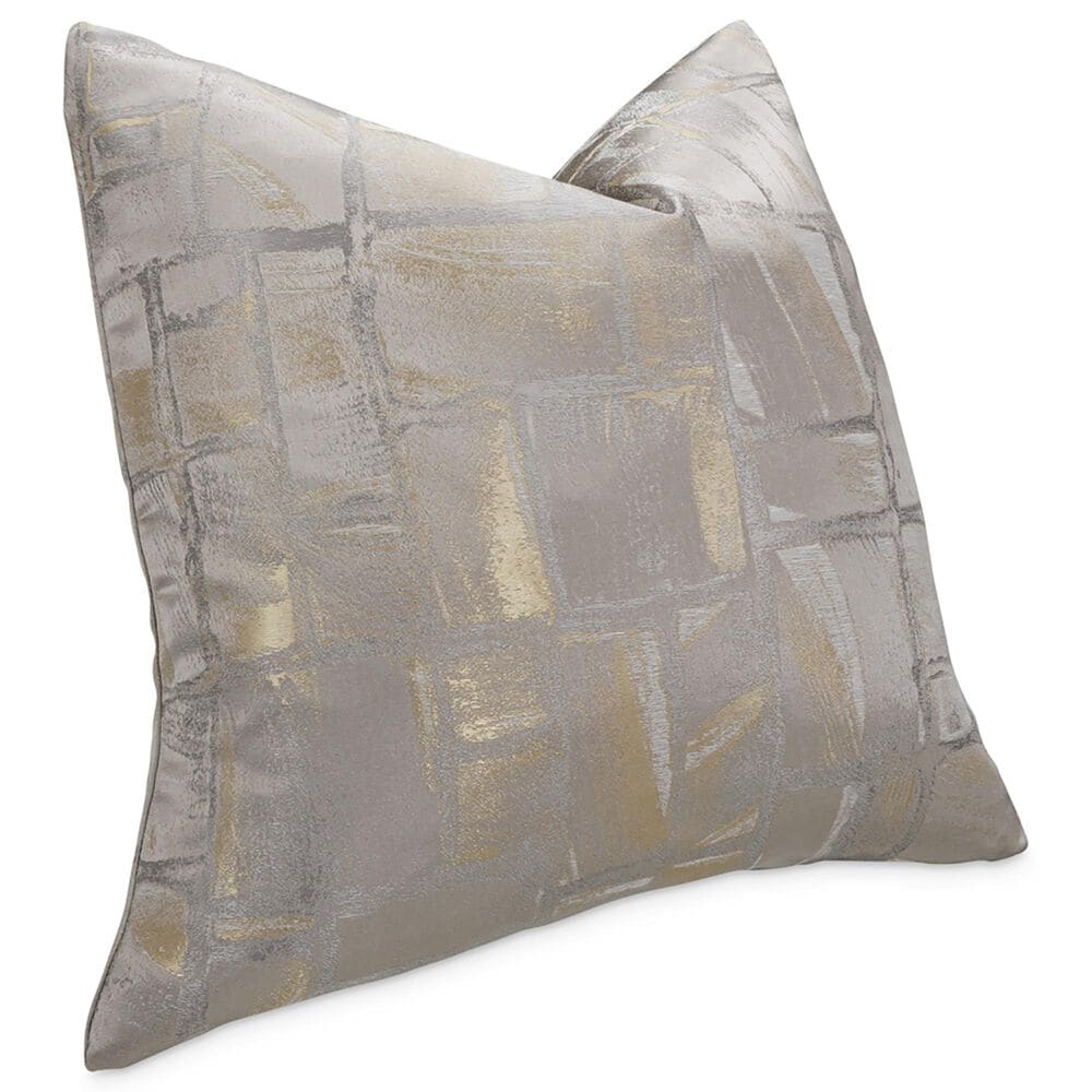 Vista Haus Ferrara 19&quot; x 19&quot; Square Throw Pillow in Platinum, , large