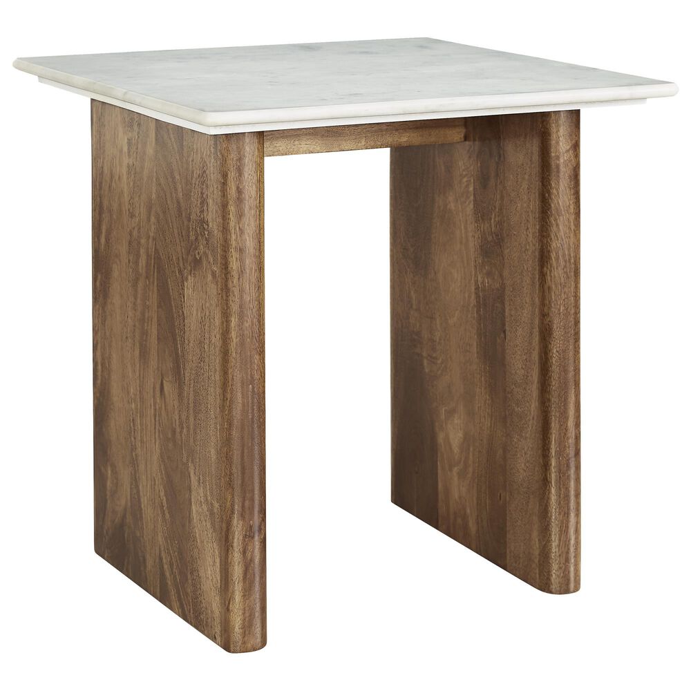Ashley Isanti End Table in Light Brown and White, , large