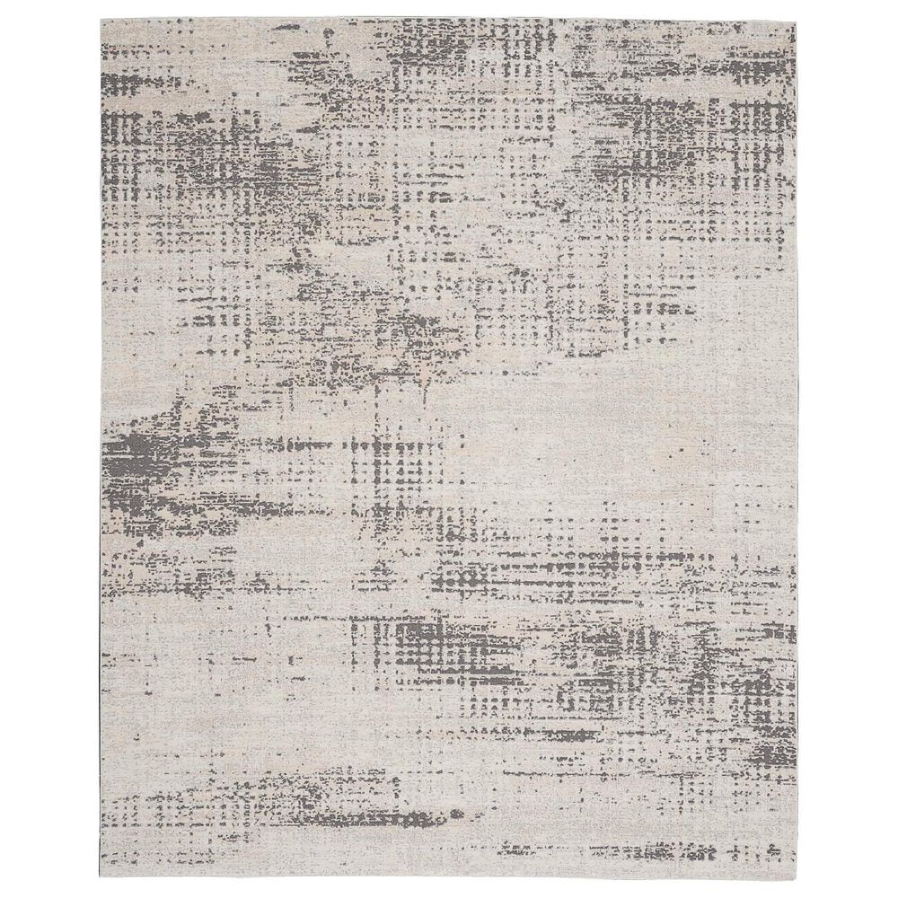 Nourison Rush 9" x 12" Ivory and Beige Area Rug, , large