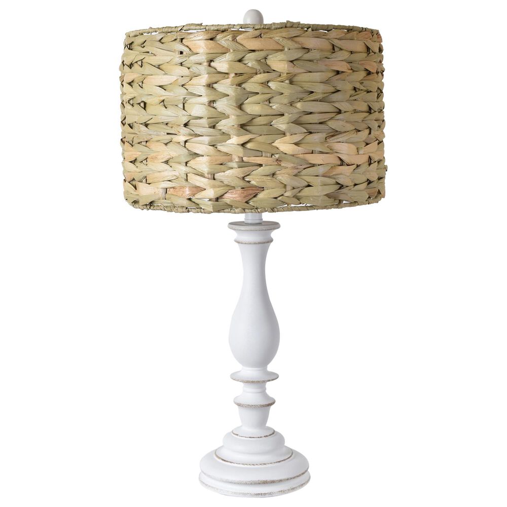 Crestview Collection Palmer Candlestick Table Lamp in White, , large