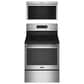 MAYTAG 2-Piece Kitchen Package with 5.3 Cu. Ft. Freestanding Electric Range and 1.1 Cu. Ft. Over-the-Range Microwave in Fingerprint Resistant Stainless Steel, , large
