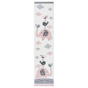 Safavieh Carousel CRK127 2"3" x 10" Pink and Ivory Kids Runner, , large