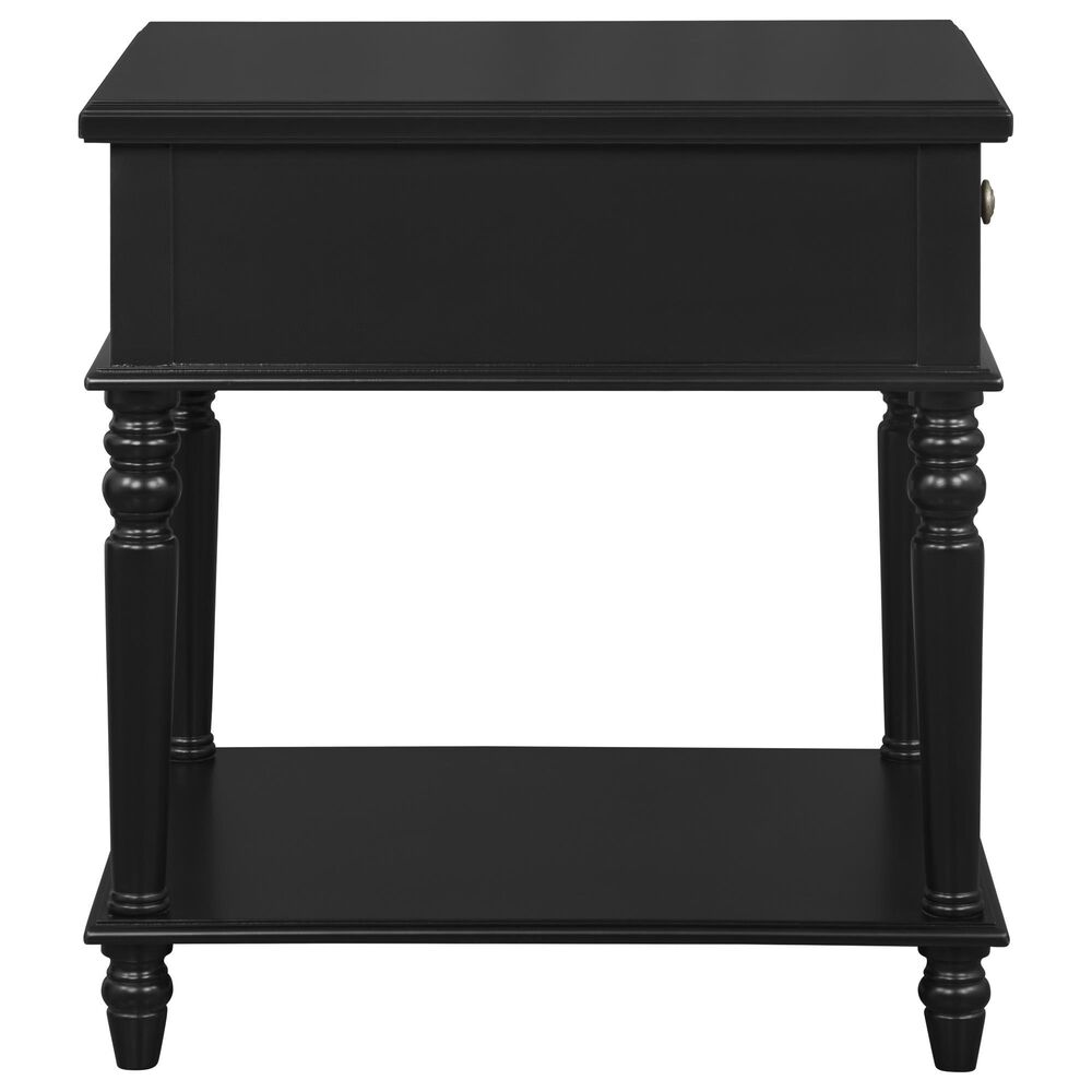 Linon Home Decor Mcghie Side Table in Matte Black, , large