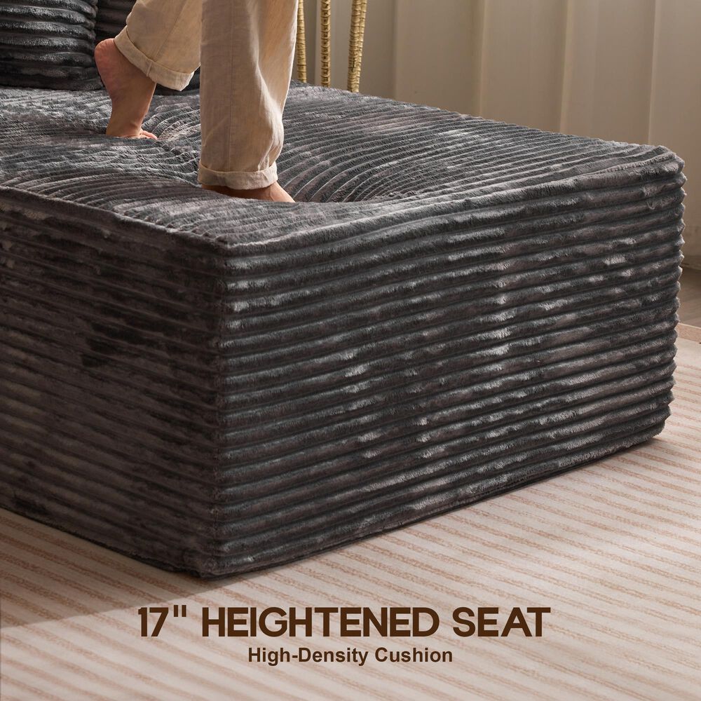 HOMLUX 108" Modular Sofa Set in Gray, , large