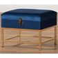 Baxton Studio Aliana Storage Ottoman in Navy Blue/Gold, , large
